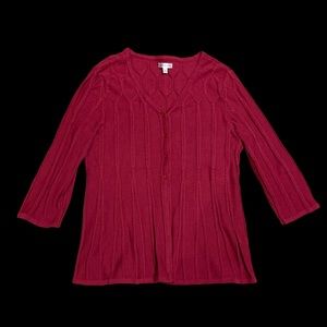 Magenta Knit Cardigan